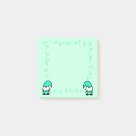 Blaue Gnome mit Pilzen Post-it Klebezettel