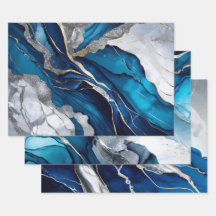 Blaue Gold-Achat-Marmor-Glitzer-Abstrakt-Design