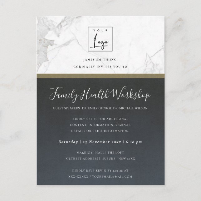 BLAUE GOLD DAHLIA FLORAL WORKSHOP TALKVERANSTALTUN POSTKARTE (Vorderseite)