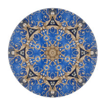 Blaue Gold Deko-Schneidbrett