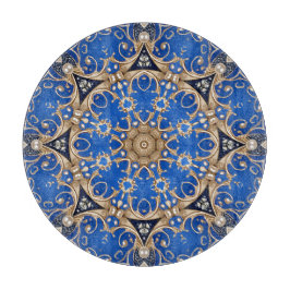 Blaue Gold Deko-Schneidbrett Schneidebrett