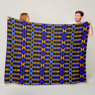 Blaue Gold-Kettenglieder-Kunstdecke Fleecedecke