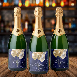 Blaue Goldballons des Glitzer