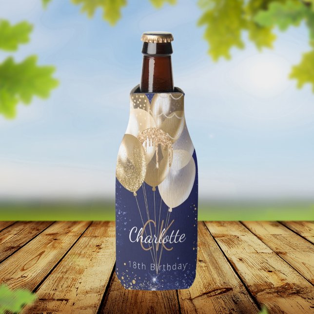 Blaue Goldballons Flaschenkühler (Von Creator hochgeladen)