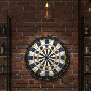 Blaue Goldene Profi-Dartboard-Wandkunst Dartscheibe