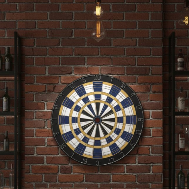 Blaue Goldene Profi-Dartboard-Wandkunst Dartscheibe (Von Creator hochgeladen)