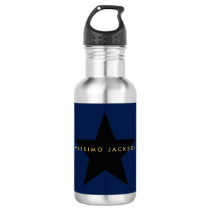 Blaue Goldfarben Professioneller Trend Schwarz Ste Edelstahlflasche