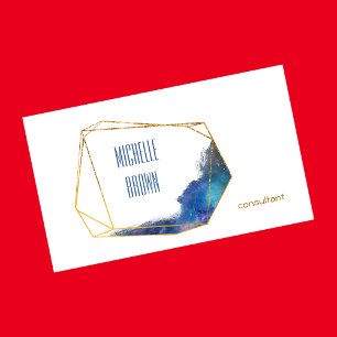 Blaue Goldkristall abstrakter Berater eleganter Ge Visitenkarte