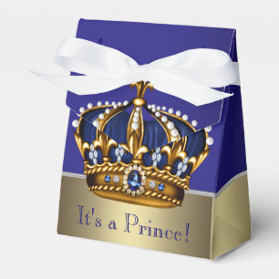Blaue Goldkrone Kleiner Prinz Junge Baby Dusche Geschenkschachtel