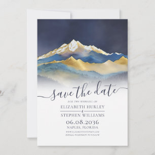 Blaue Goldmedaille Hochzeit im Freien Save The Date