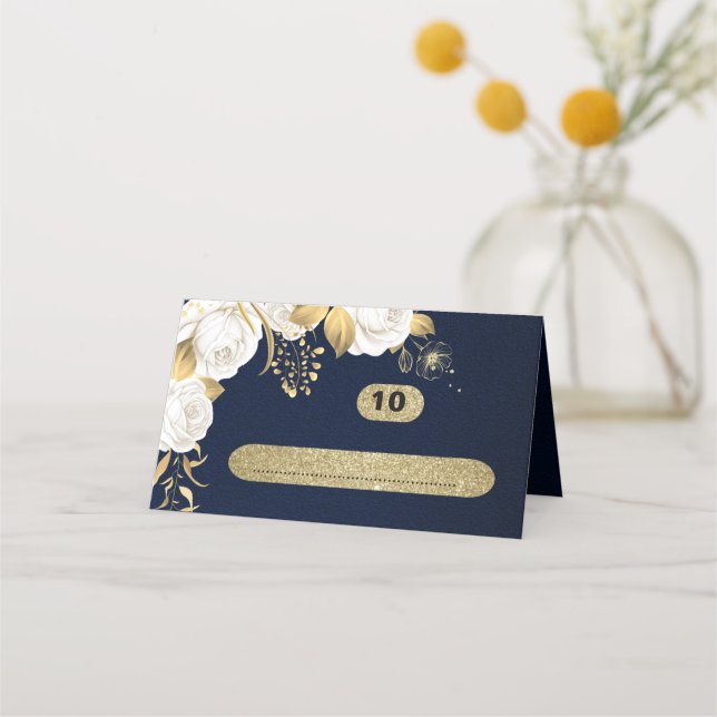 Blaue Goldmedaille Platzkarte (Vorderseite)