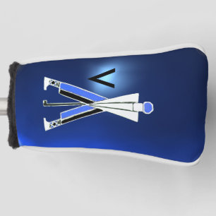 BLAUE GOLFER, GOLFSPIELER-MONOGRAMM GOLF HEADCOVER