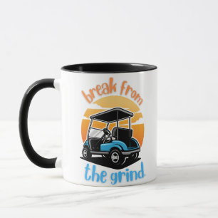 Blaue Golfkarren-Kaffeetasse Tasse