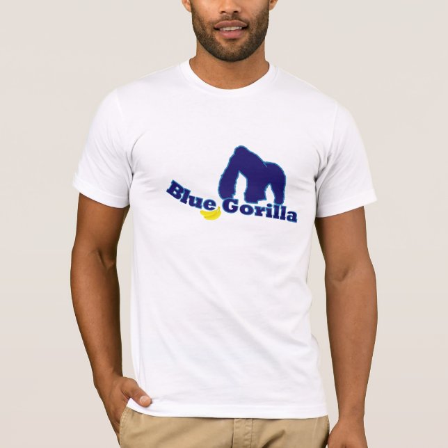 blaue Gorillabanane T-Shirt (Vorderseite)