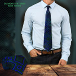 Blaue Gradient Diamond Muster Krawatte<br><div class="desc">Wenn Sie etwas Einzigartiges suchen, dann haben Sie eine wunderschöne Krawatte auf einem handbemalten Hintergrund gefunden, von blau bis blau bis grün mit einem Schwirl von leichteren Linien von blau und grün und einem Diamantmuster. Dieses moderne Diamantenmuster wird sicher den klassischen Stil Ihres Mannes verbessern und würde ein großartiges Weihnachten,...</div>