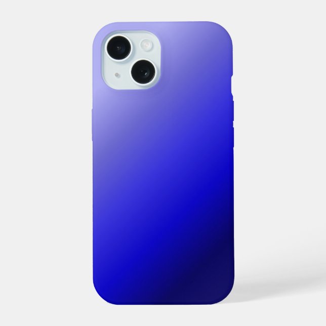 Blaue Gradient-Handyhülle | Minimal Modern  iPhone 15 Hülle (Rückseite)