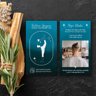 Blaue Gradientenstar Yoga Lehrer Visitenkarte