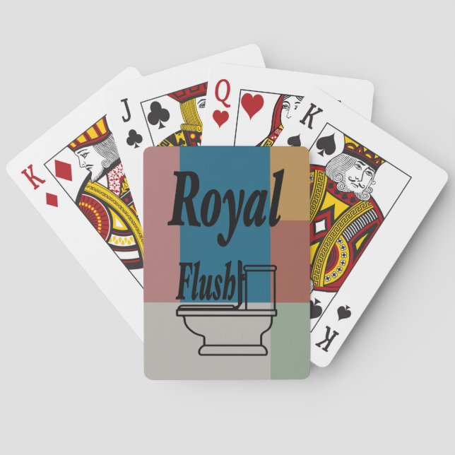 Blaue Graue grüne Terracotta-Farbblock Spielkarten (Rückseite)