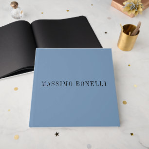 Blaue Graue Minimalistische Einfache Lesbare Moder Gästebuch