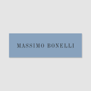 Blaue Graue Minimalistische Einfache Lesbare Moder Namensschild