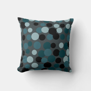 Blaue Graue Punkte Kissen