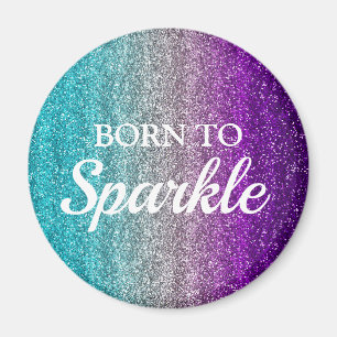 Blaue, graue und violette Glitter-Geburt zum Funke Magnet