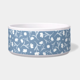 Blaue Graue Weiße Liberty Blumenmuster Elegante Po Napf