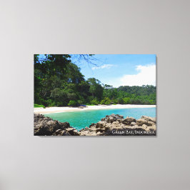 Blaue Green Bay Landschaft Reise Foto Indonesien Leinwanddruck