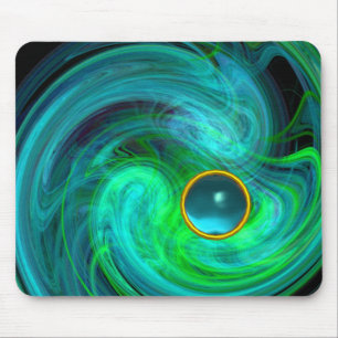 BLAUE GREEN LICHT VORTEX MIT AQUAMARINE GEMSTONE MOUSEPAD