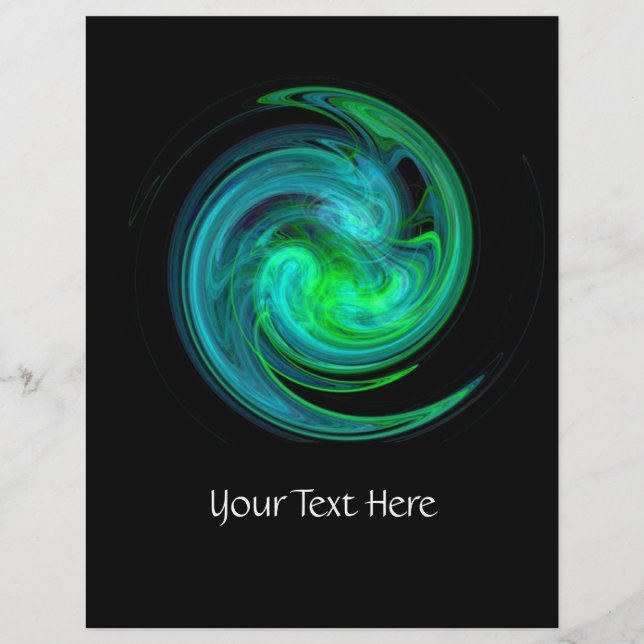 BLAUE GREEN LIGHT VORTEX IN SCHWARZ FLYER (Vorne)