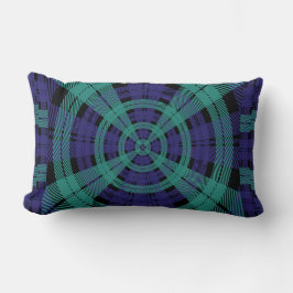 BLAUE GREEN RADIAL KARIERT LENDENKISSEN