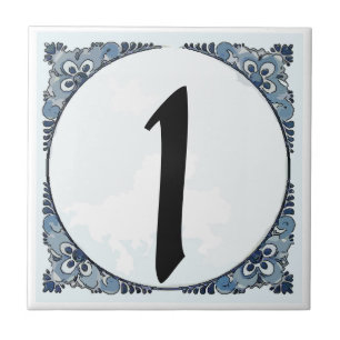 Blaue Grenzfliese, Hausnummern, Änderungszahl Fliese