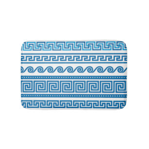 Blaue griechische Badtaucher-Matte Badematte