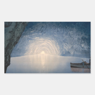 Blaue Grotte, Insel Capri, Kampanien, Italien Rechteckiger Aufkleber