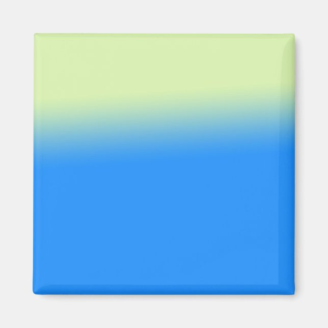 blaue grüne abstrakte Textur Kunst Magnet (Vorne)