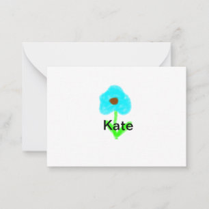Blaue grüne Aquarellfarbe fügt dem Text einen eige Mitteilungskarte