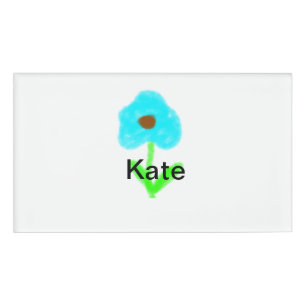 Blaue grüne Aquarellfarbe fügt dem Text einen eige Namenschild