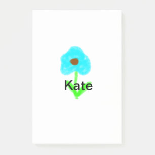 Blaue grüne Aquarellfarbe fügt dem Text einen eige Post-it Klebezettel