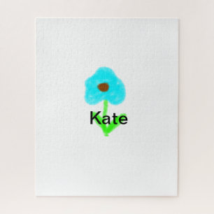 Blaue grüne Aquarellfarbe fügt dem Text einen eige Puzzle