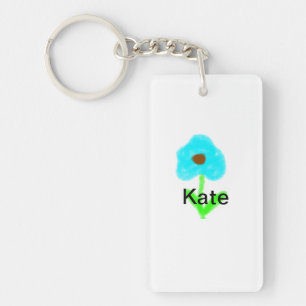 Blaue grüne Aquarellfarbe fügt dem Text einen eige Schlüsselanhänger