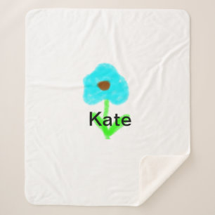 Blaue grüne Aquarellfarbe fügt dem Text einen eige Sherpadecke