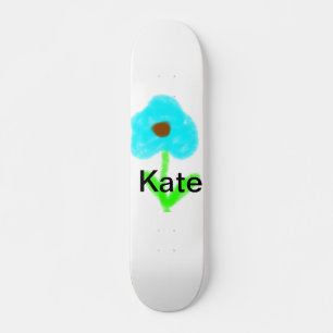 Blaue grüne Aquarellfarbe fügt dem Text einen eige Skateboard