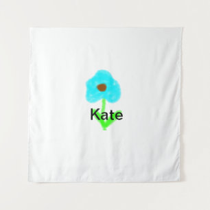 Blaue grüne Aquarellfarbe fügt dem Text einen eige Wandteppich