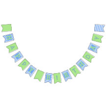 Blaue, grüne Birthday-Jagdfahnen