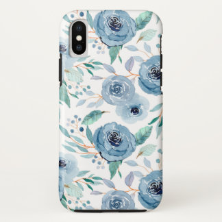 Blaue grüne Flora Case-Mate iPhone Hülle