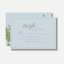 Blaue grüne florale Wasserfarben-Hochzeit