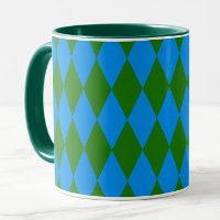 Blaue grüne Harlekin-Karo-Design