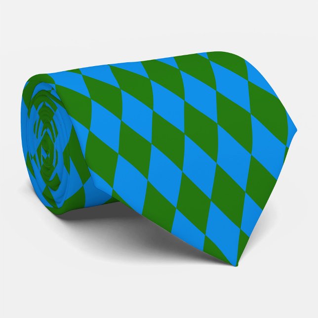 Blaue grüne Harlekin-Karuomuster-Design  Krawatte (Von Creator hochgeladen)
