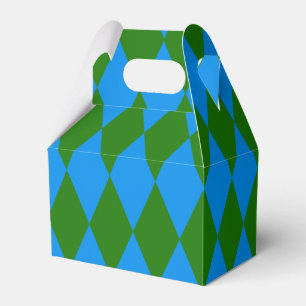 Blaue grüne Harlekin-Karuomuster  Geschenkschachtel