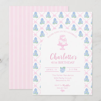 Blaue Grüne Hortensien Rosa Bogen Rankgitter Einladung